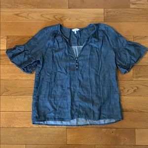 Lucky Brand Ruffle Sleeve Blouse